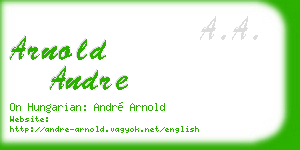 arnold andre business card