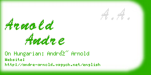 arnold andre business card